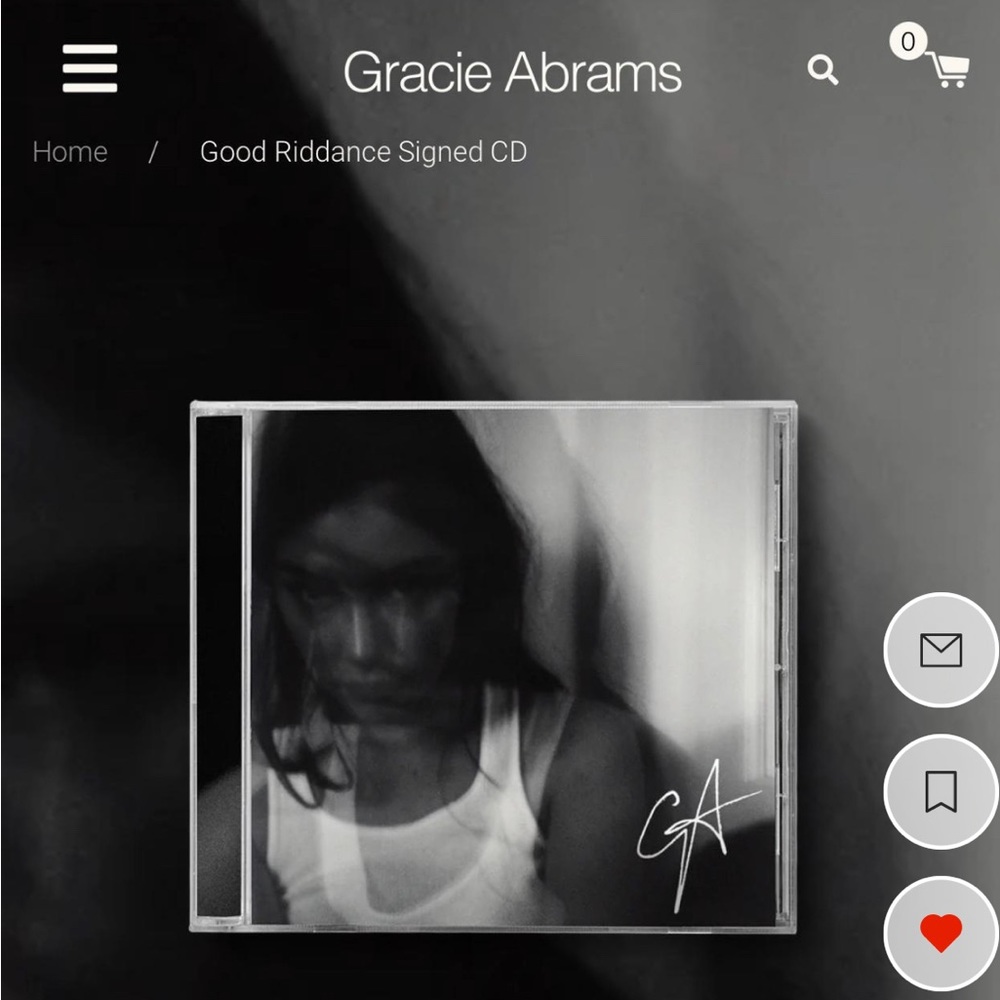 Gracie abrams signed cd
